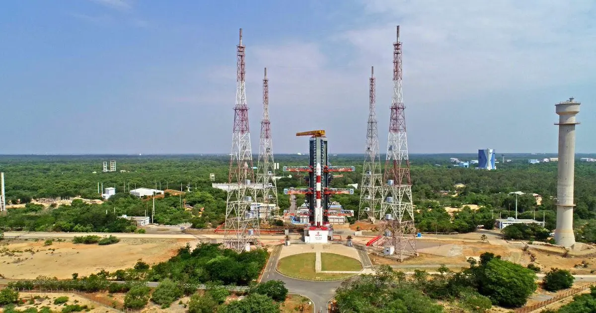 PSLV-C57 carrying Aditya-L1 preparation on launch site