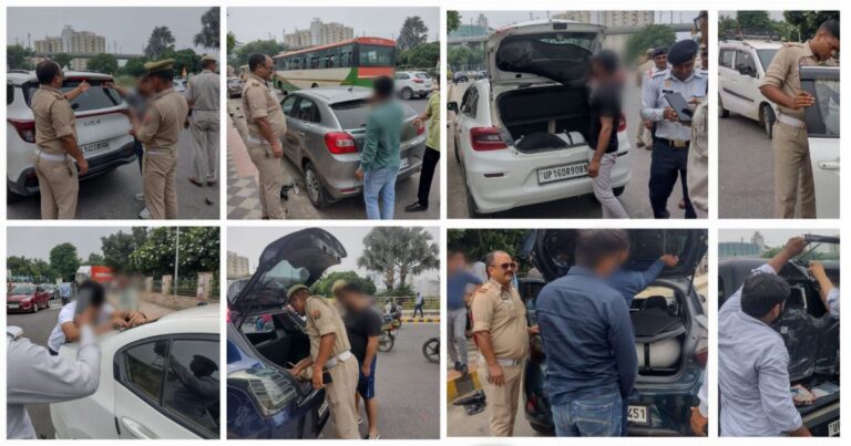 Challans Issued for Caste and Religion Displays by Noida Traffic Police