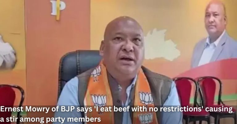 Ernest Mowry of BJP says 'I eat beef with no restrictions' causing a stir among party members
