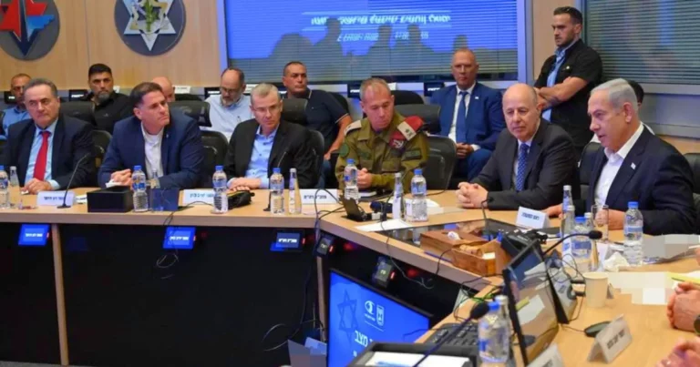 Israel PM Israel's Prime Minister Benjamin Netanyahu at the Security Cabinet meeting