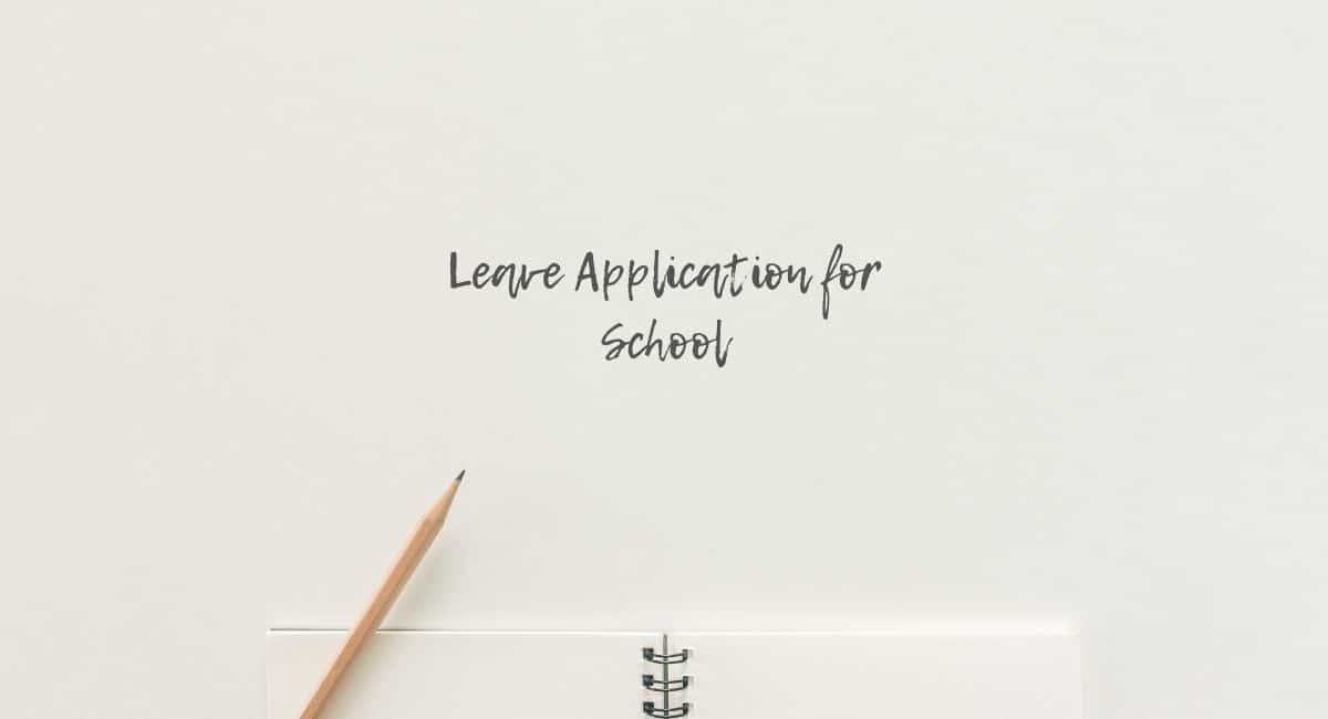 School leaving application format