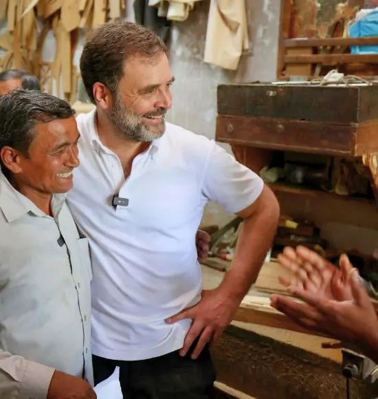 MP Rahul Gandhi engaged with factory workers about their well-being
