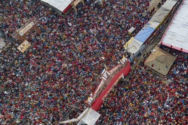 Magh mela 2023 crowd in Prayag, Uttar Pradesh