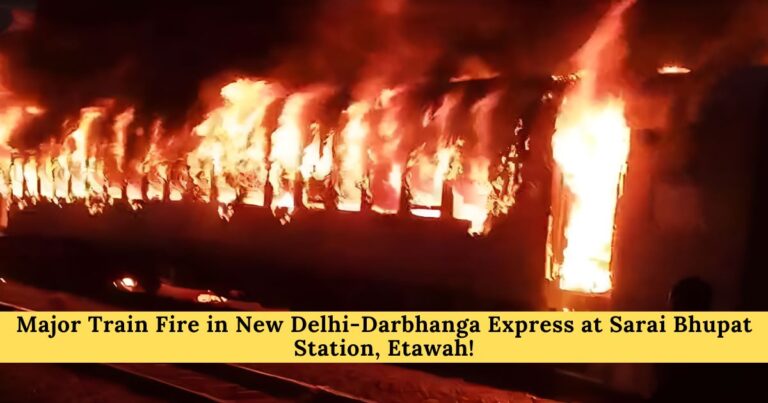Major Train Fire at Sarai Bhupat Station, Etawah!