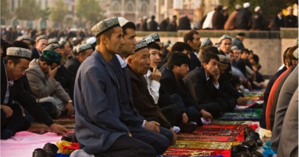 Muslims gather for prayers during Ramadan