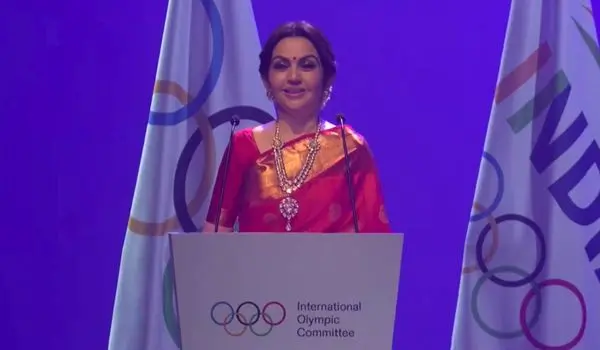 Mrs. Nita Ambani, International Olympic Committee Member, Addresses the 141st IOC Session in Mumbai