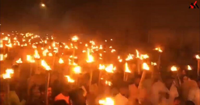 Torchlight procession in Bengaluru by youth congress