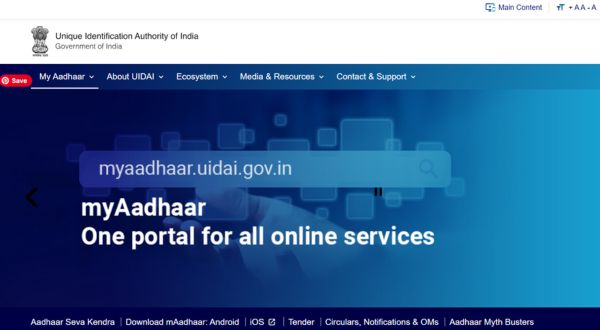 UIDAI Aadhar Portal