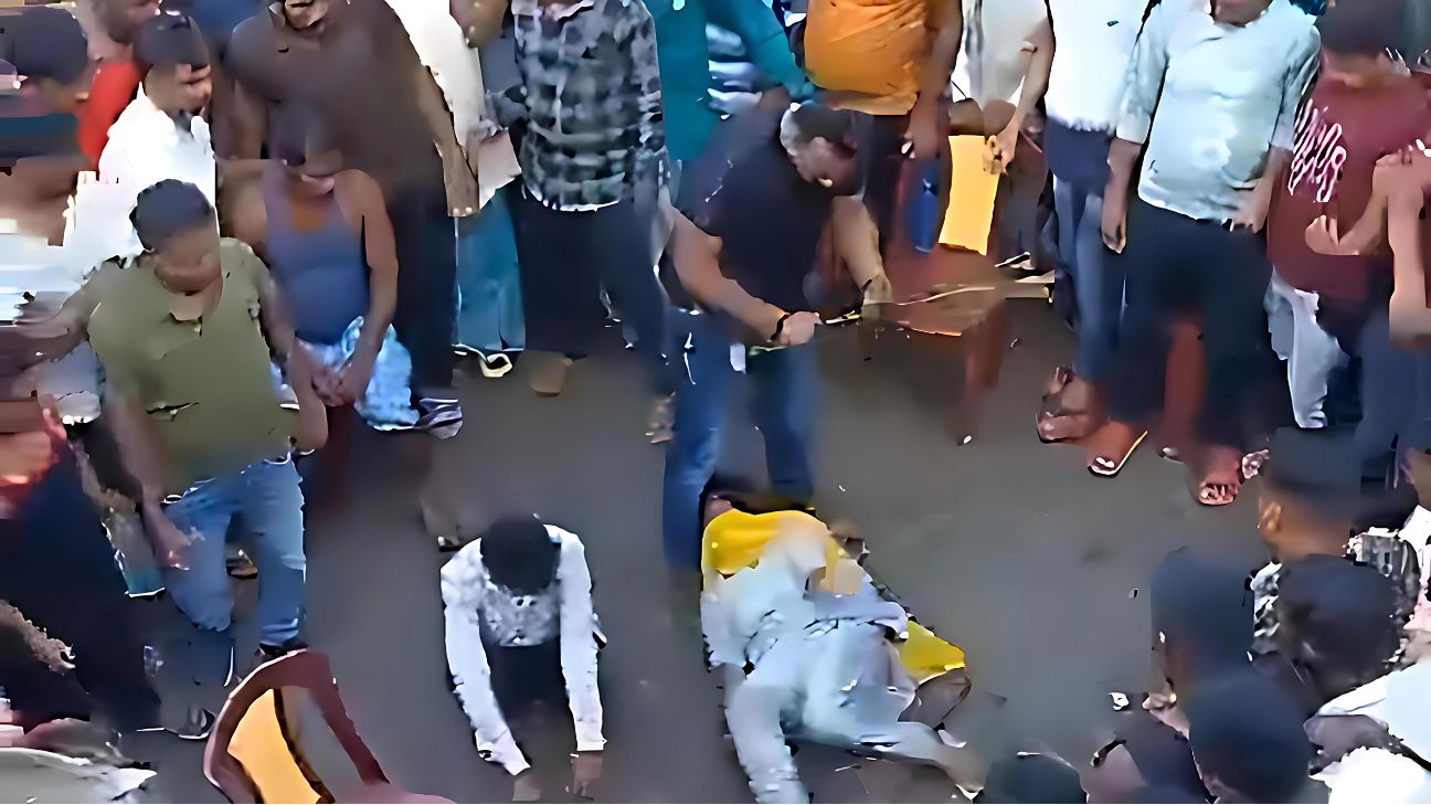 Scene of a brutal attack in Uttar Dinajpur where a woman and her lover were assaulted by goons after failing to pay a panchayat-ordered compensation; the assailant, an aide of a local politician, was arrested by police.